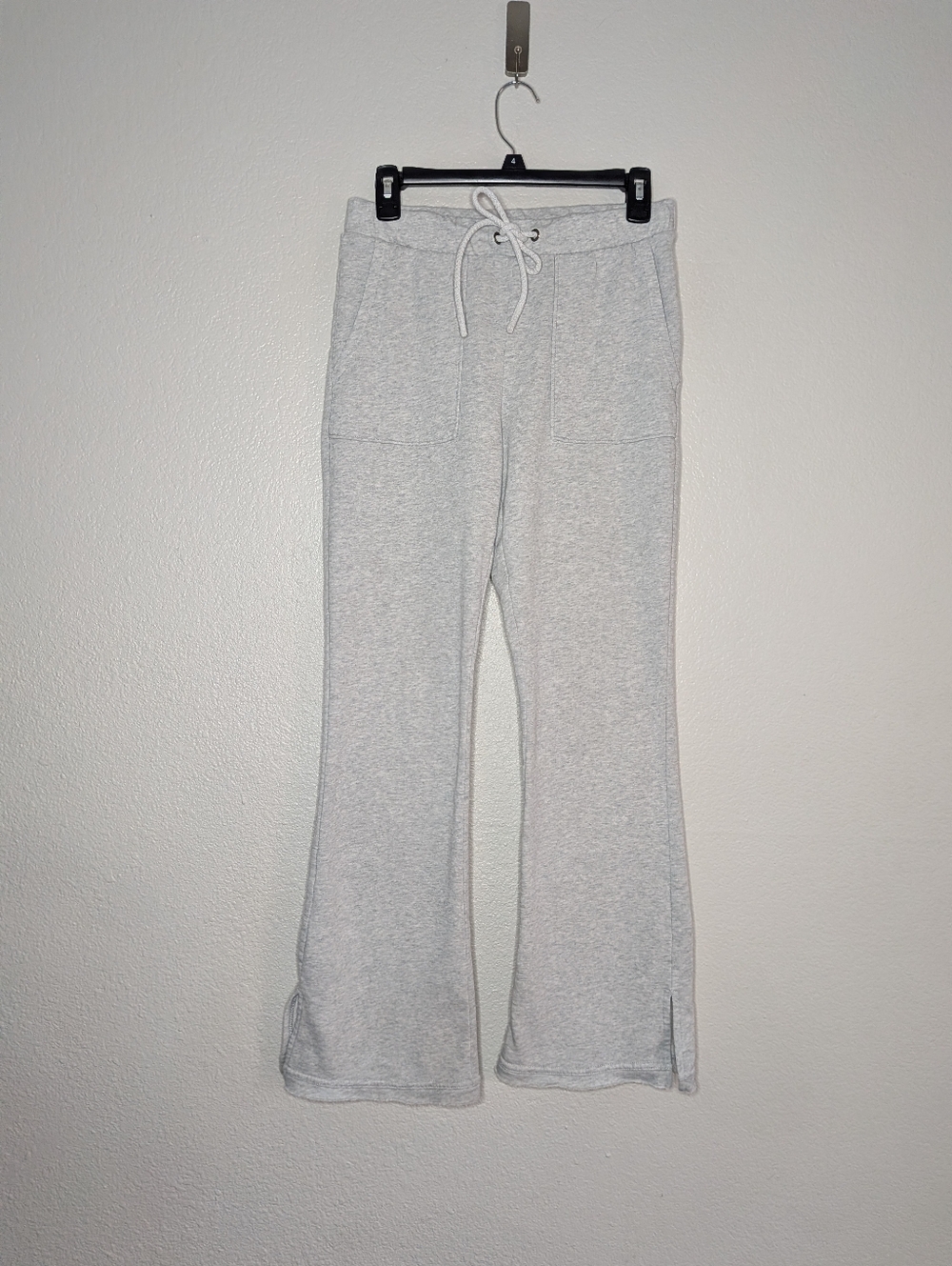 American Eagle Outfitters Womens Light Gray Flare Casual Drawstring Sweatpants S